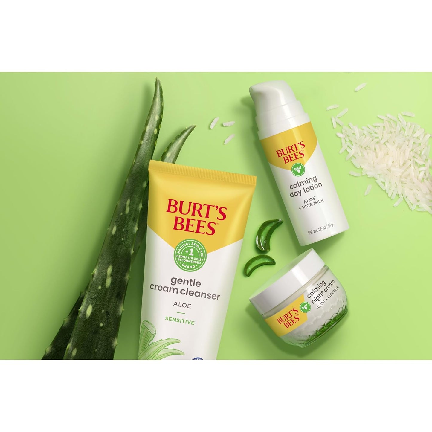 Burt's_Bees_Calming_Night_Cream_With_Aloe_and_Rice_Milk,_Face_Moisturizer_For_Sensitive_Skin_Infuses_Skin_With_Moisture_While_You_Sleep,_98.8_Percent_Natural_Origin_Skin_Care,_1.8_oz._Tub