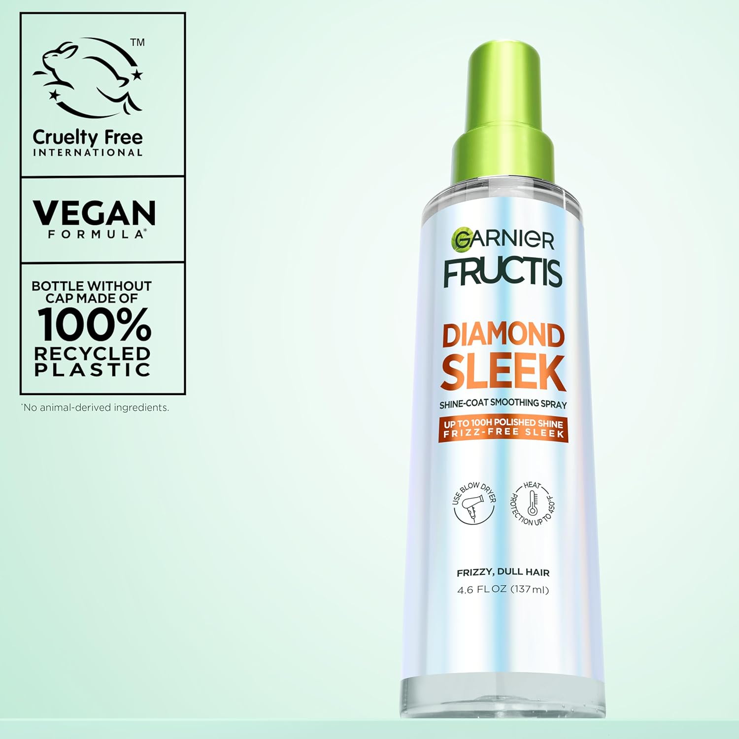 Garnier_Fructis_Diamond_Sleek_Hair_Shine_Spray,_Frizz_Control_and_Heat_Protectant_for_Frizzy,_Dry_Hair,_Formulated_with_Vegan_Keratin_Smoothing_Complex_and_Argan_Oil,_4.6_Fl_Oz