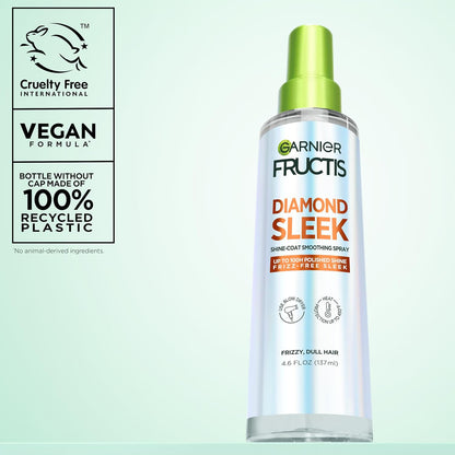 Garnier_Fructis_Diamond_Sleek_Hair_Shine_Spray,_Frizz_Control_and_Heat_Protectant_for_Frizzy,_Dry_Hair,_Formulated_with_Vegan_Keratin_Smoothing_Complex_and_Argan_Oil,_4.6_Fl_Oz