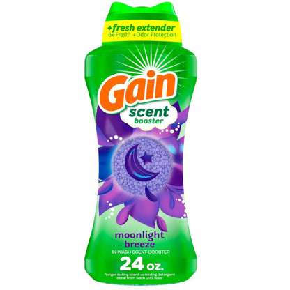 Gain In-Wash Laundry Scent Booster Beads, Moonlight Breeze Scent, Fresh Extender + Odor Protection
