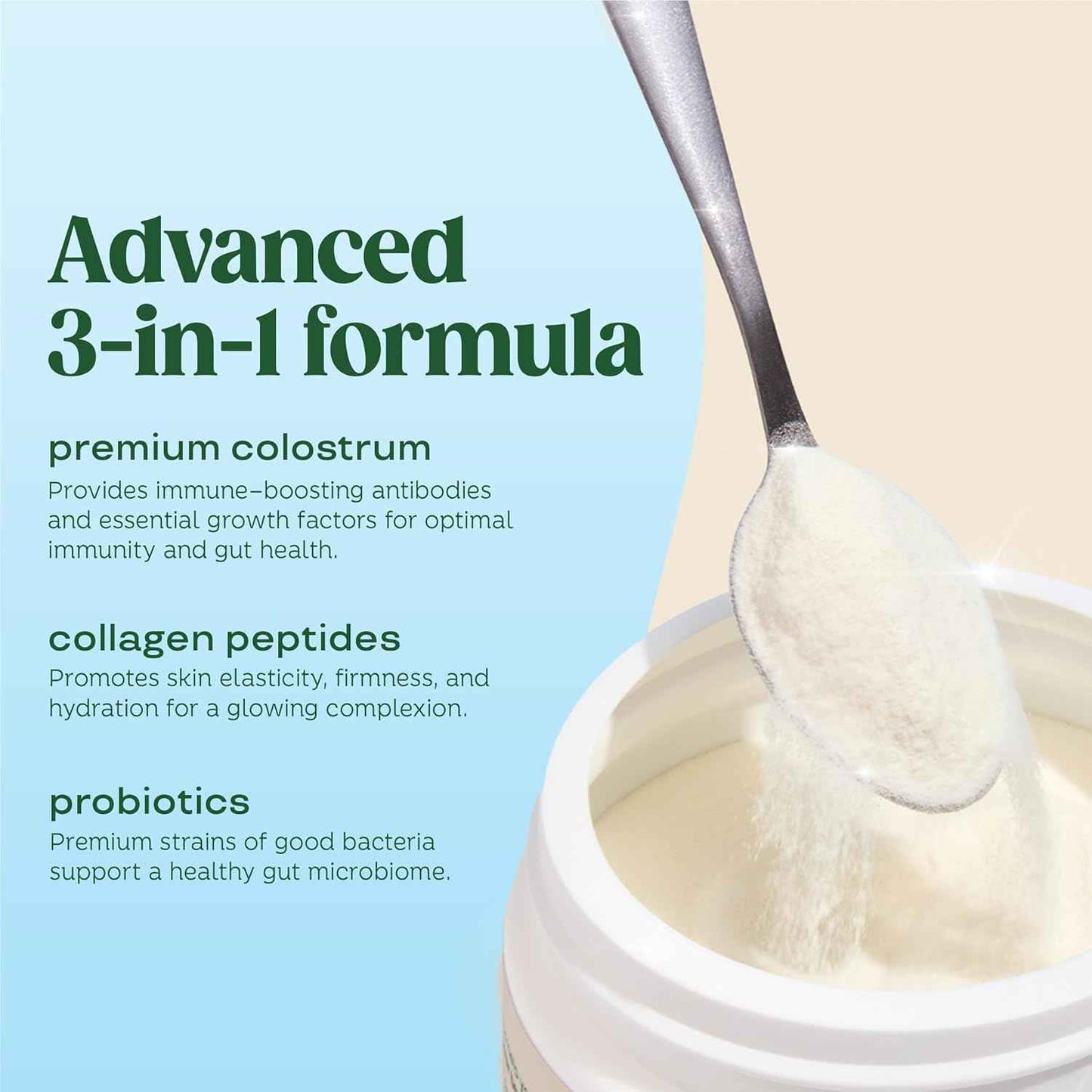 Bloom Nutrition Bovine Colostrum Powder with Vitamin B-12 for Gut Health, Immune Support, Hair Growth & Beauty Supplement