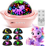 Unicorn Toys【6 Slides+96 Projections】, Unicorn Night Light Projector & Little Mermaid Toys for Girls 4-6,Princess Night Light Projector,Academy Toys,Juguetes para Niñas,Cool Gifts for 2 Year Old Girls