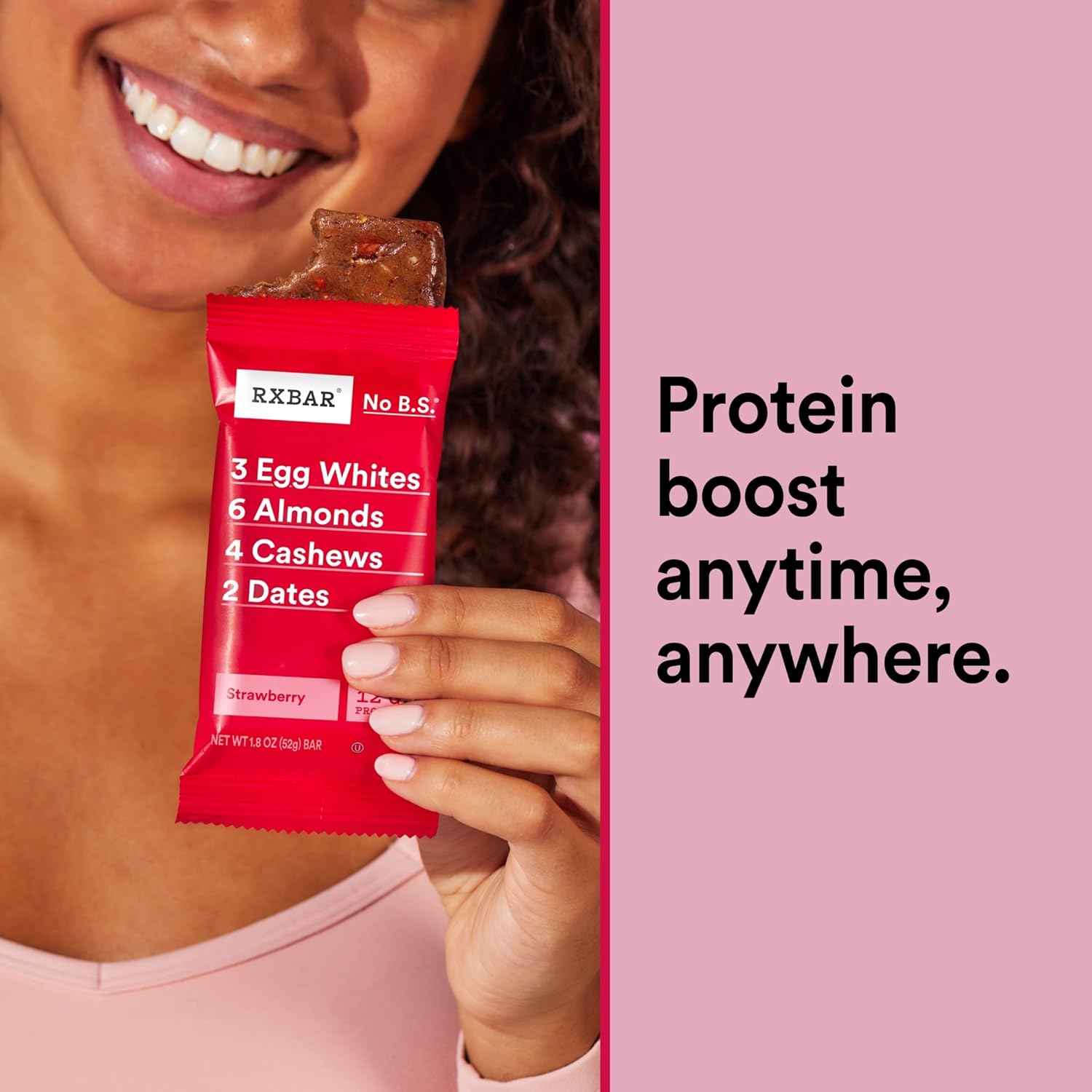 RXBAR Protein Bars, 12g Protein, Gluten Free Snacks, Strawberry