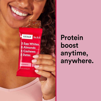 RXBAR Protein Bars, 12g Protein, Gluten Free Snacks, Strawberry