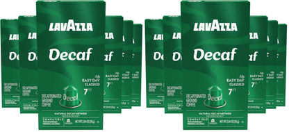 Lavazza Espresso Maestro Decaf (DEK) Aluminum Capsules Compatible with Nespresso* Original Machines, Medium Espresso Roast, Arabica and Robusta Blend