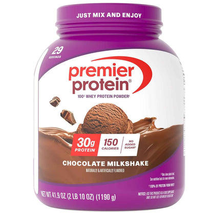 Premier Protein Powder, 30g Protein, No Added Sugar, 100% Whey Protein, Keto Friendly, Soy & Gluten Free