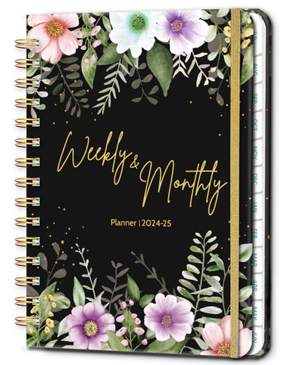 2024-2025 Monthly Planner, 12 Months Weekly &amp;amp; Monthly Floral Planner from Now to June 2025, Academic Agenda Planner Notebook with Tabs, Spiral Bound, 8.4&amp;#34;x6.1&amp;#34;