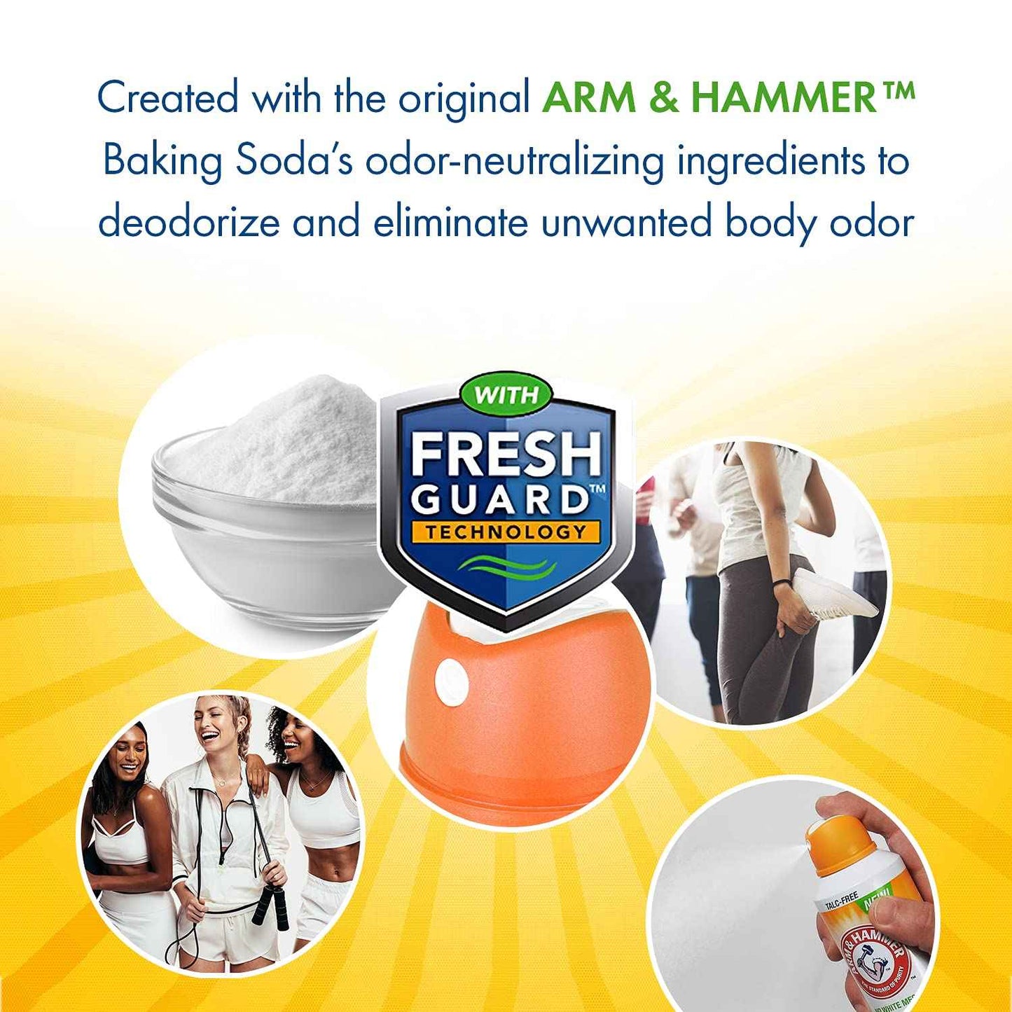 Arm & Hammer Invisible Body Powder Spray, Clear Talc-Free Body Odor & Sweat Control For Men & Women, Spray Body Powder For Women And Men, Arm And Hammer Body Spray Powder, 7 Oz