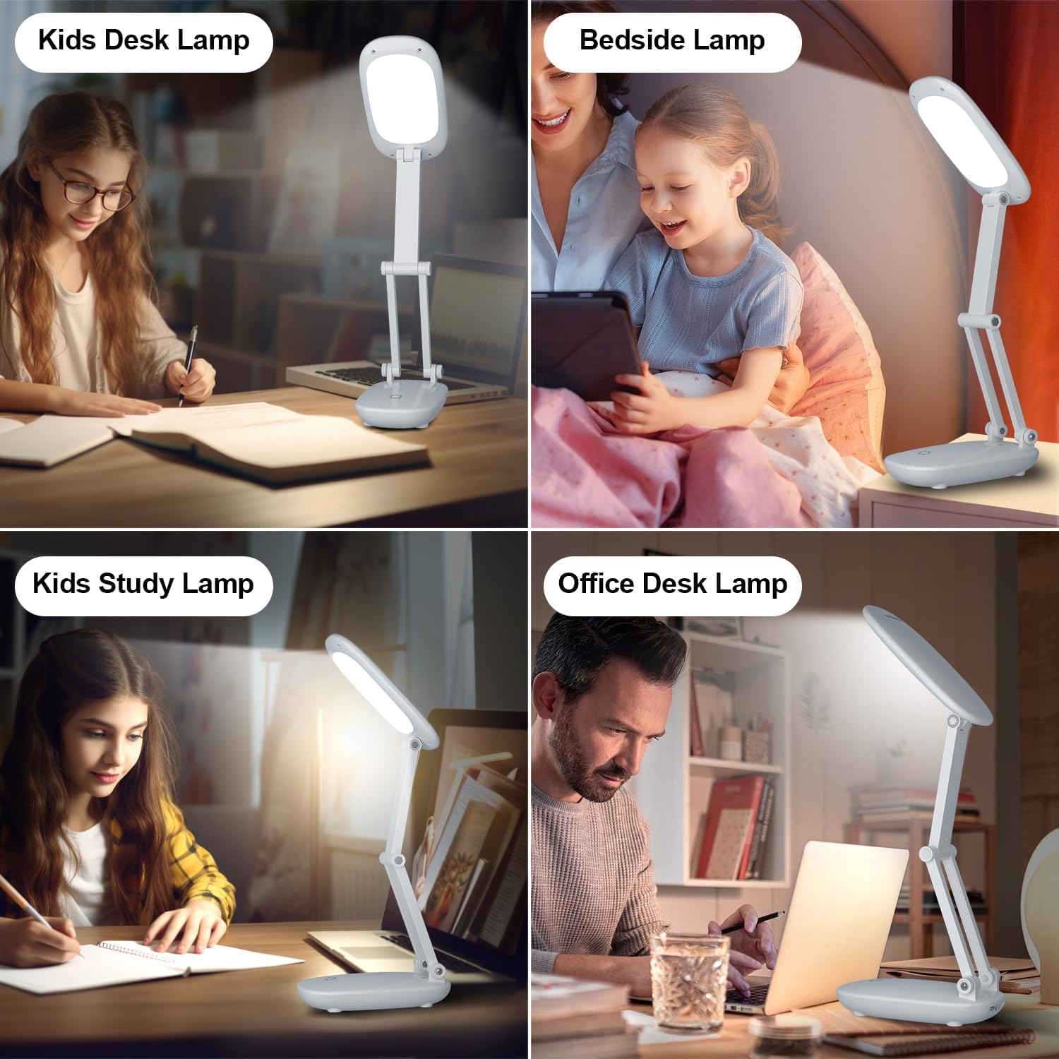 LED_Desk_Lamp_for_Office_Home_&_Battery_Operated_Lamp_Rechargeable_Lamp_Foldable_&_Portable_Light,_[2-Fold_Bracket]_3_Brightness_Dimmable_Small_Desk_Lamp_Wireless_Reading_Lamp_(White)