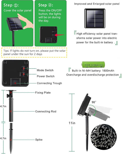 2_Pack_Solar_Christmas_Lights_Outdoor,_400_LED_144FT_Extra-Long_Solar_String_Lights_Waterproof_with_Green_Wire_8_Lighting_Modes,_Twinkle_Light_for_Xmas_Tree_Fence_Porch_Garden_Party_Decor,_Cool_White