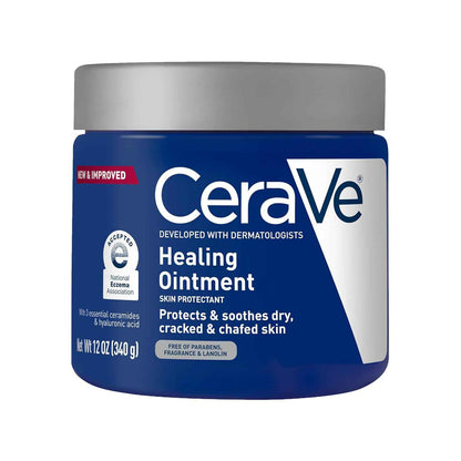 CeraVe Healing Ointment, Hydrating Skin Protectant With Petrolatum, Hyaluronic Acid & Ceramides, Face & Body Skin Barrier Repair For Cracked, Chafed, Dry Skin, Fragrance Free & Lanolin Free