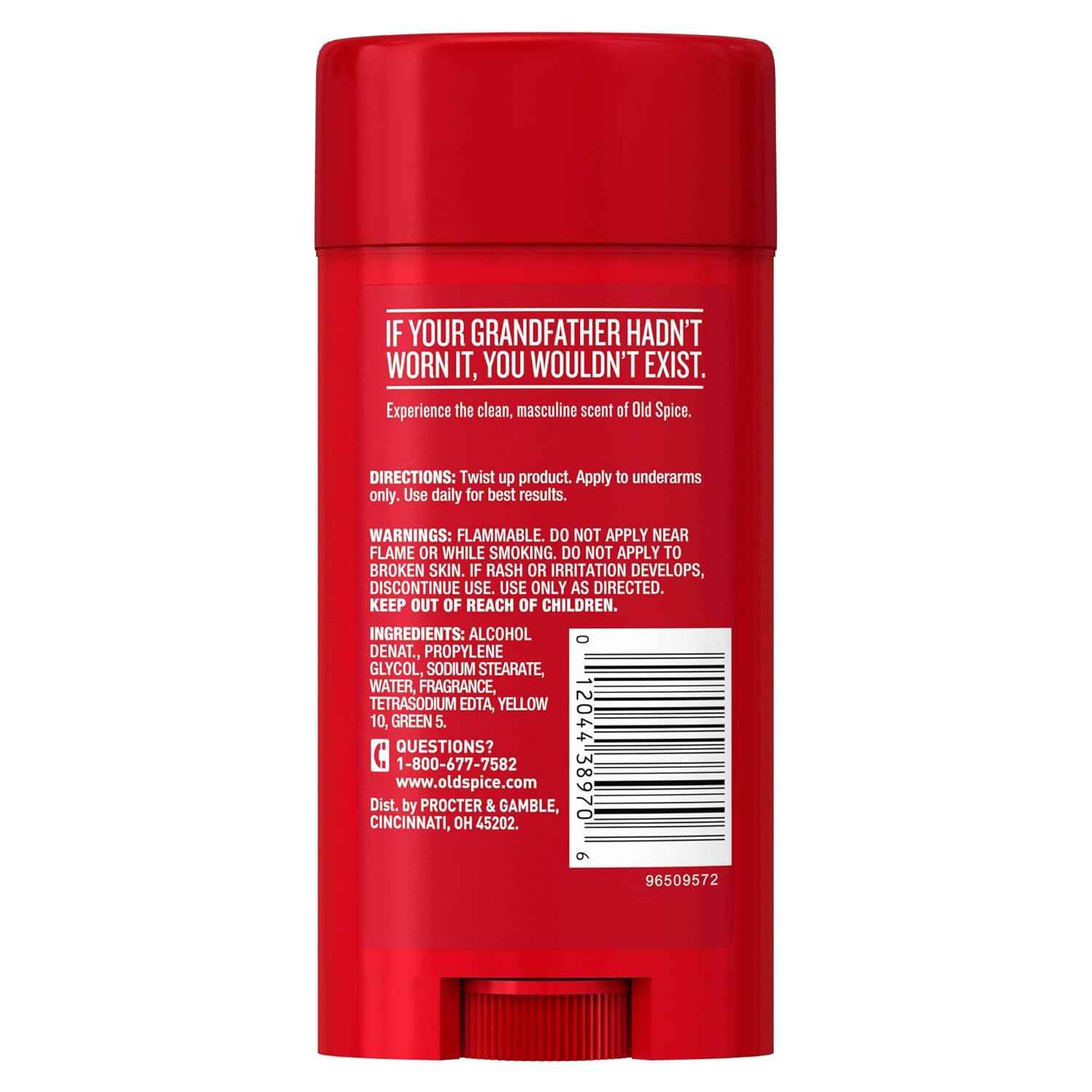 Old Spice Classic Deodorant for Men, 24hr Sweat & Odor Protection, Long Lasting Freshness, Clean & Masculine Fragrance
