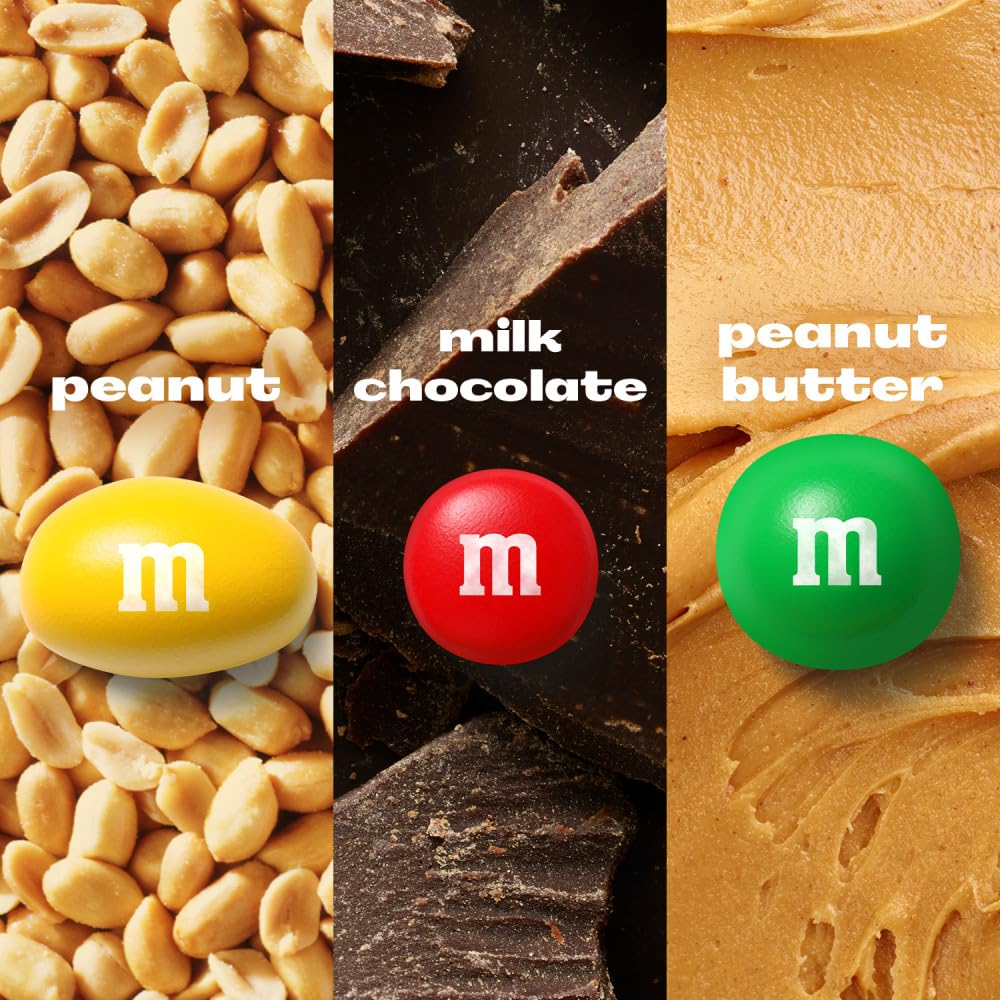 M&M'S_Fun_Size_Assorted_Chocolate_Candy_Variety_Pack,_Milk_Chocolate,_Peanut_&_Peanut_Butter,_Party_Size_Bulk_Candy_Bags_for_Halloween,_Party_Favors,_Offices,_and_More,_19.41_Oz