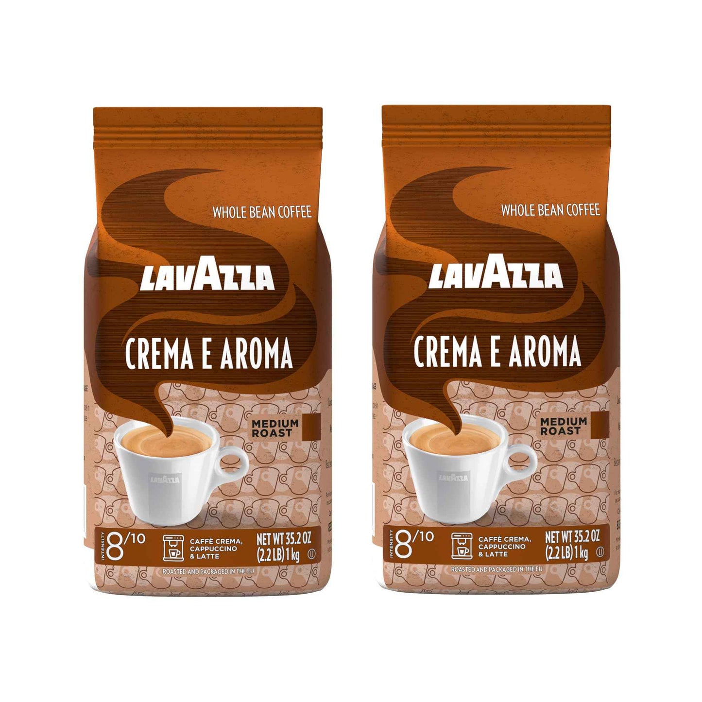 Lavazza Whole Bean Coffee Blend, Balanced medium roast with an intense, earthy flavor and long lasting crema, Non-GMO