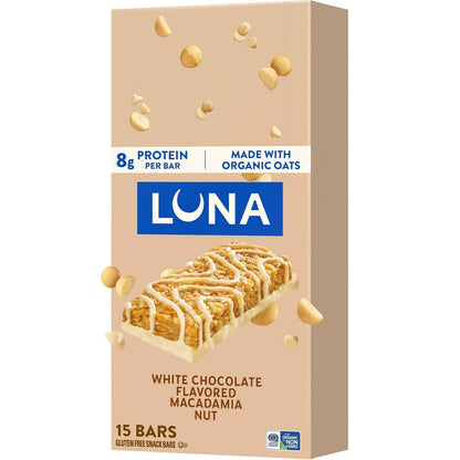 Clif, Bar Luna White Chocolate Macadamia 15 Count, 25.35 Ounce
