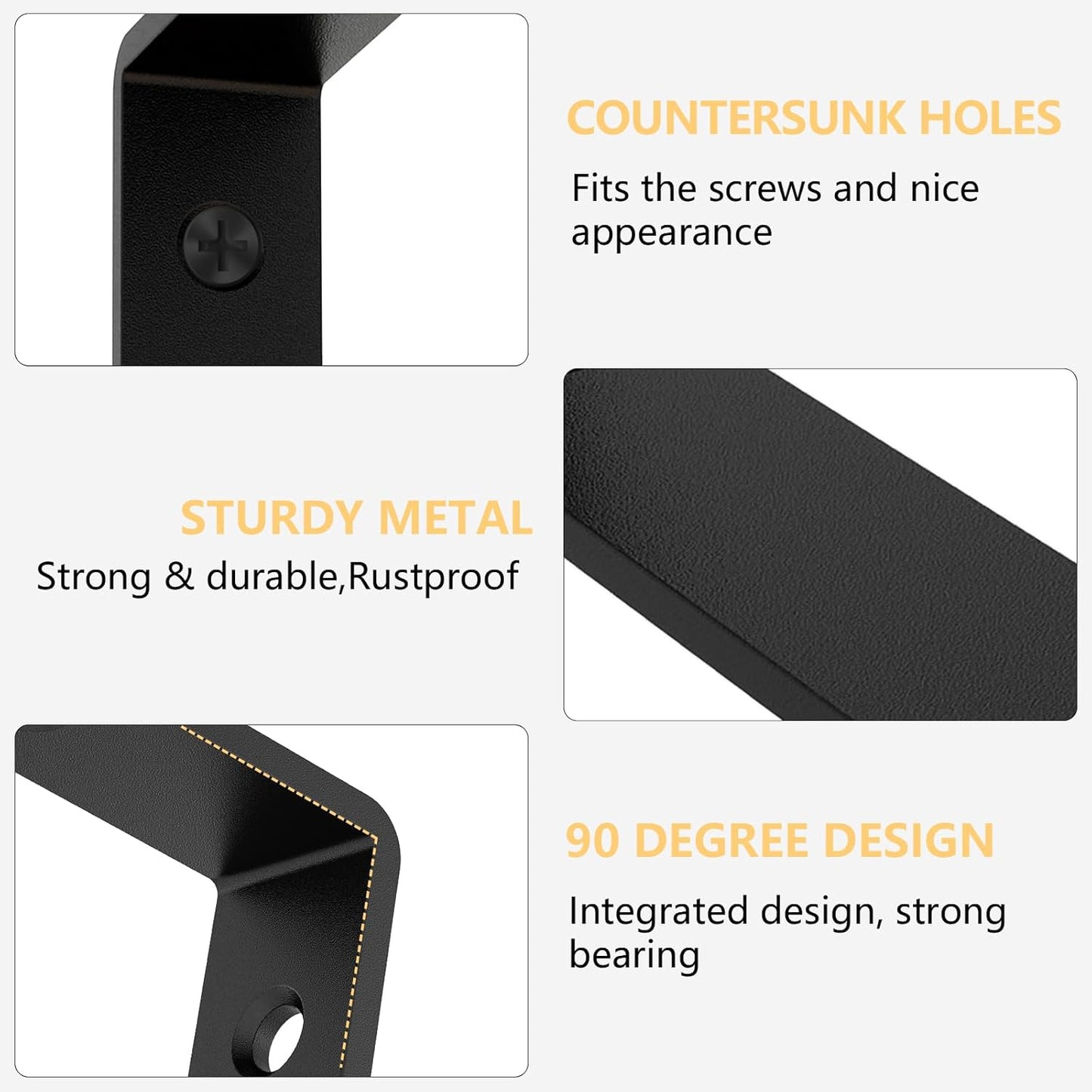 LSK_6PCS_L_Bracket,_5"×2"(125×50mm)_Shelf_Support_Corner_Bracket_for_Wooden_Board,_Max_Load_:_42lb,_Black