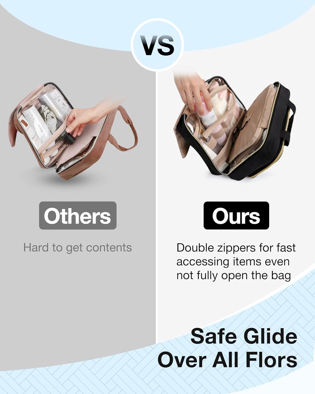 BAGSMART_Toiletry_Bag_Hanging_Travel_Makeup_Organizer_with_TSA_Approved_Transparent_Cosmetic_Bag_Makeup_Bag_for_Full_Sized_Toiletries,_Medium-Black