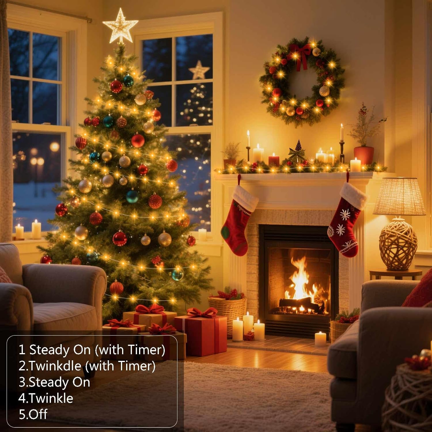 Timer_Fairy_Lights_Battery_Operated_2_Pack_16.4Ft_50_LEDs_Silver_Copper_Wire_Twinkle_String_Lights_with_Timer_5_Lighting_Modes_for_Christmas_Bedroom_Wedding_Parties_Holiday_Decorations_(Warm_White)