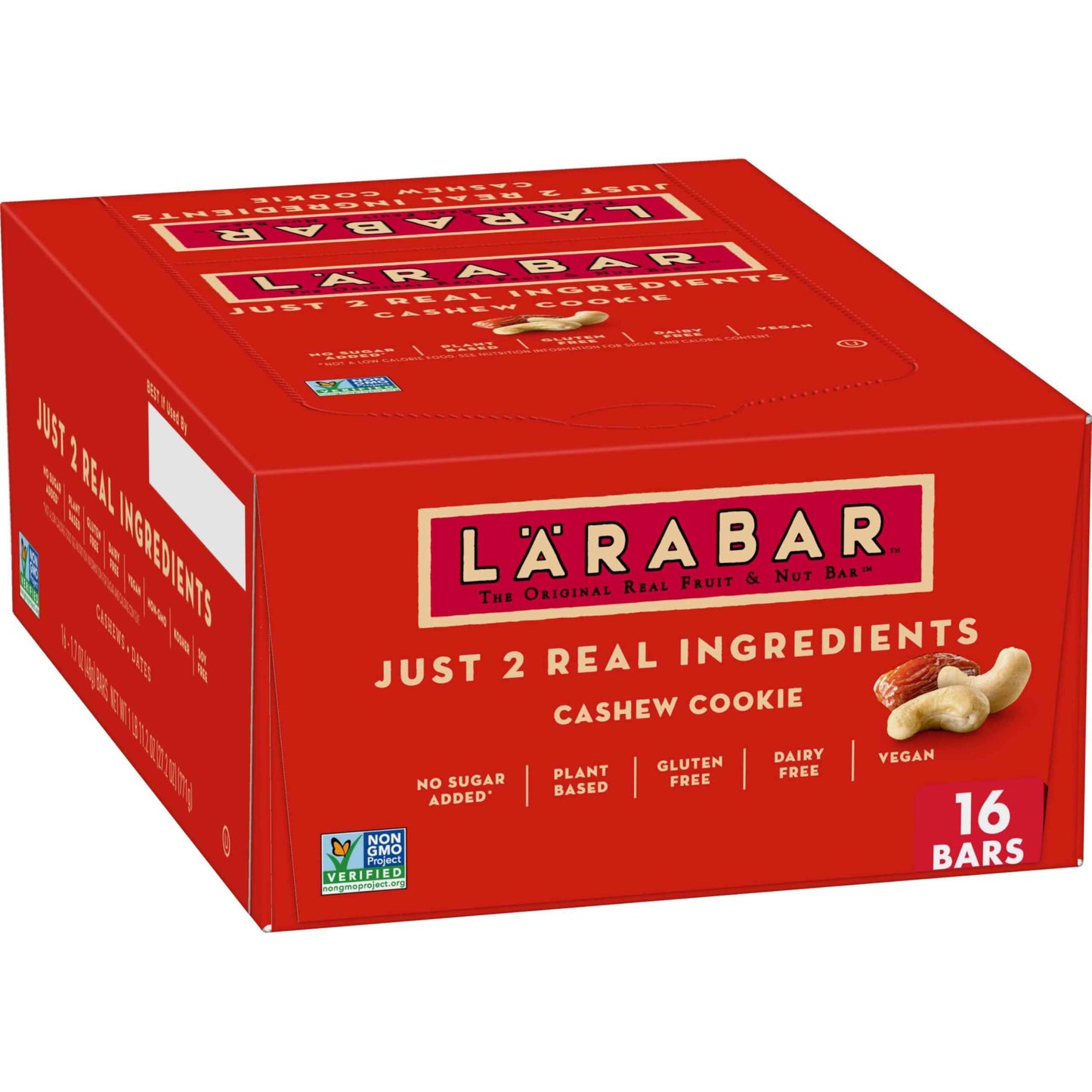 Larabar Cashew Cookie, Fruit and Nut Bars, Gluten Free and Vegan, 27.2 oz, 16 Ct
