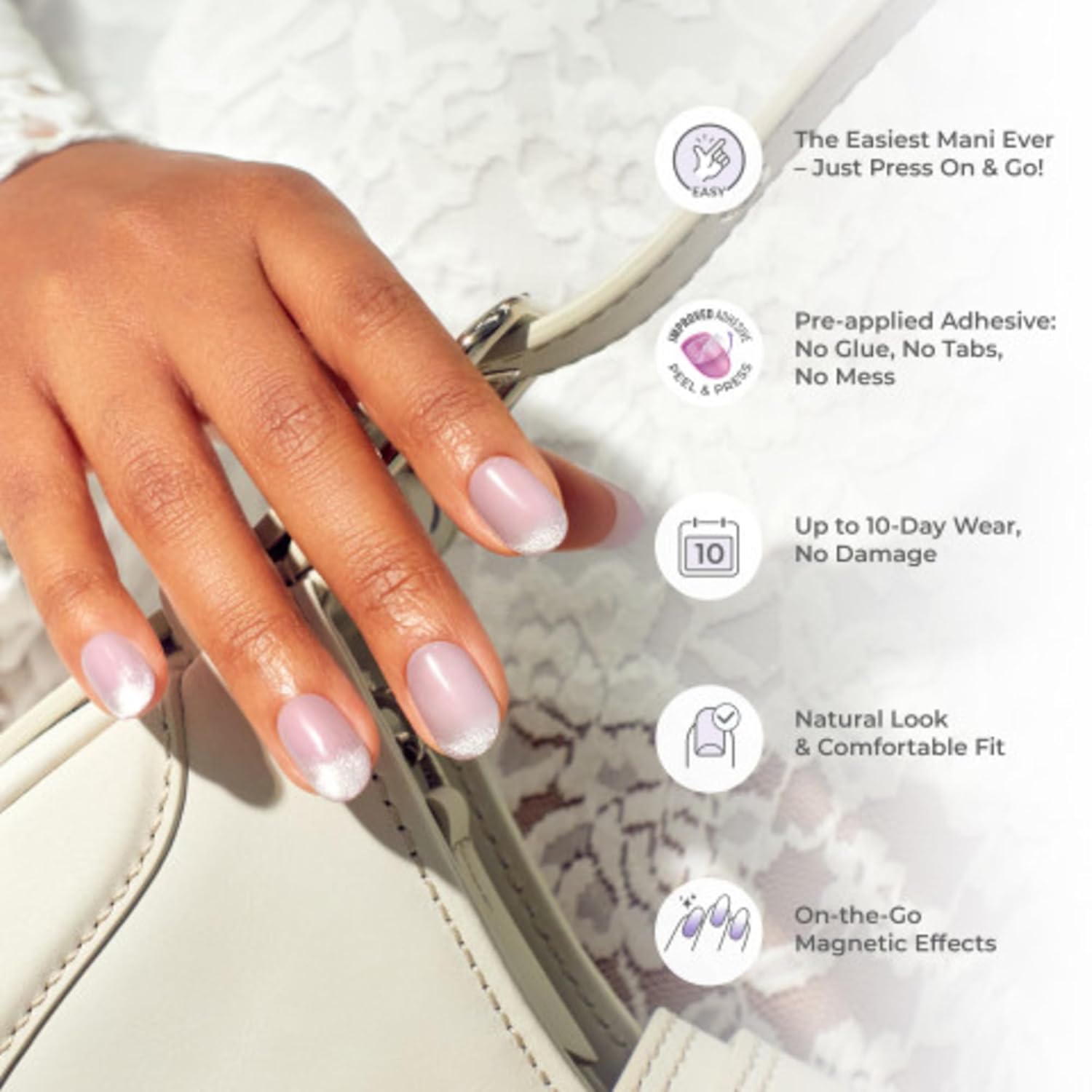 KISS_colorFX_by_imPRESS_Press_On_Nails_,_‘Reconnect’,_Solid_Blue_with_Pearlescent_Finish,_Short_Oval,_IMPROVED_adhesive,_Includes_30_Fake_Nails,_Prep_Pad,_1_Manicure_Stick,_1_Mini_Nail_File