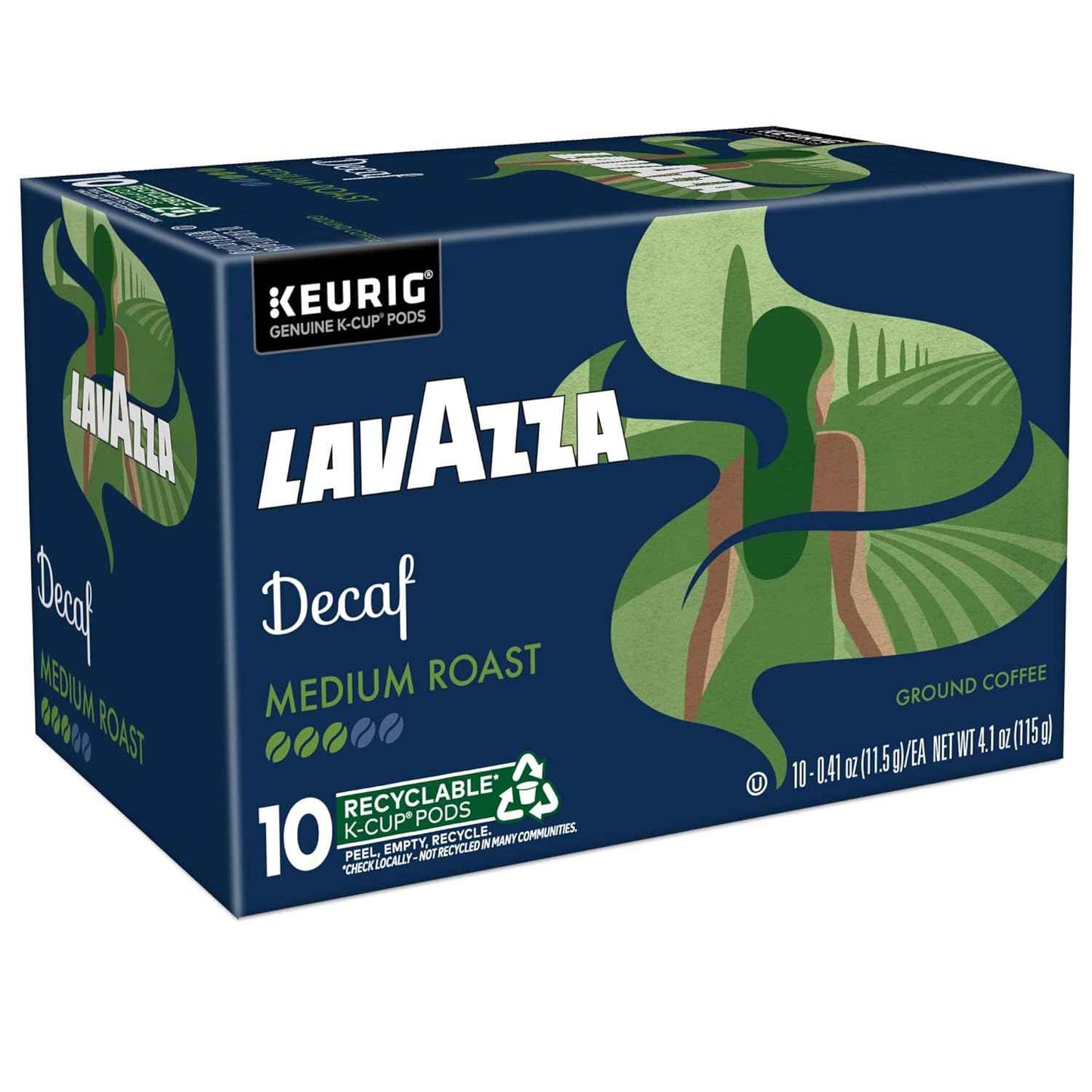 Lavazza Decaf, Single-Serve Keurig K-Cup Pods, Medium Roast Coffee