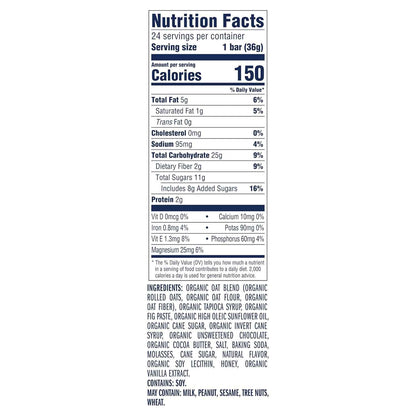 Zbar - Chocolate Chip - Soft-Baked Energy Snack Bars - Non-GMO - 12g Whole Grains - USDA Organic Granola Bars (24 Pack)