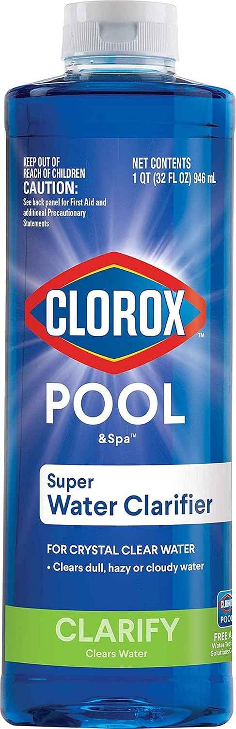Clorox® Pool&Spa™ Swimming Pool Super Water Clarifier, Creates Crystal Clear Pool Water, 1 Quart