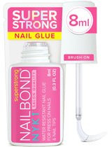 Super Strong Glue For Nail Tips, Acrylic and Press On, 8ml, NYK1 Nail Bond Brush On Nail Art Nail Care Nail Polish Polish Nail Glue Manicure Cosmetic Cutics
