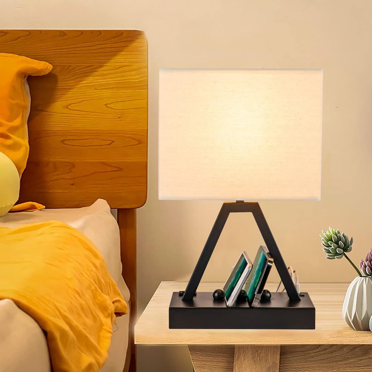 Briever_Touch_Control_Table_Lamp,_3-Way_Dimmable_Desk_Lamp_with_USB_C_&_USB_A_and_AC_Outlet,_Bedside_Lamps_with_Phone_Stands_for_Bedroom,_Living_Room,_Office,_LED_Bulb_Included,_Black