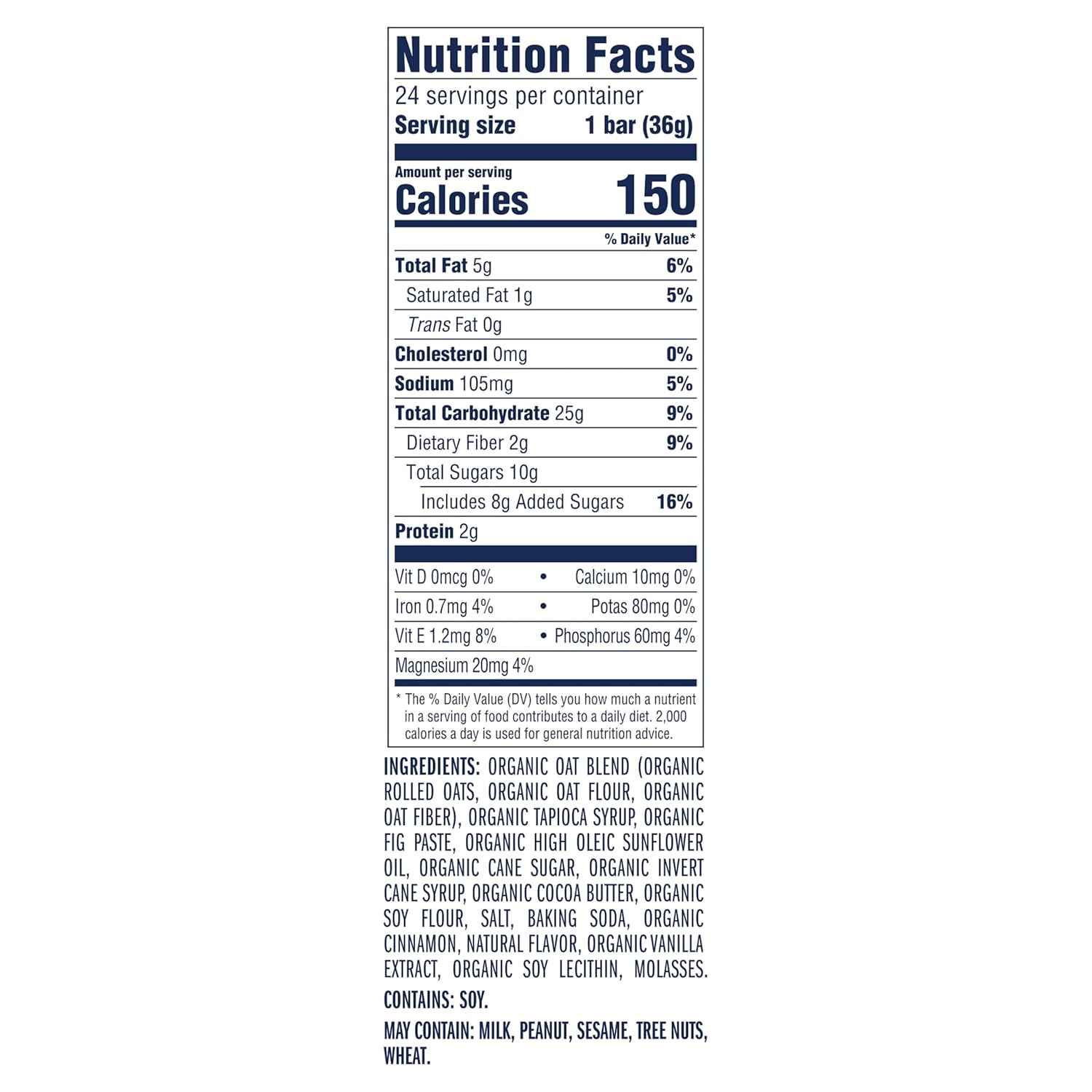 Zbar - Iced Oatmeal Cookie - Soft-Baked Energy Snack Bars - Non-GMO - 12g Whole Grains - USDA Organic Granola Bars (24 Pack)