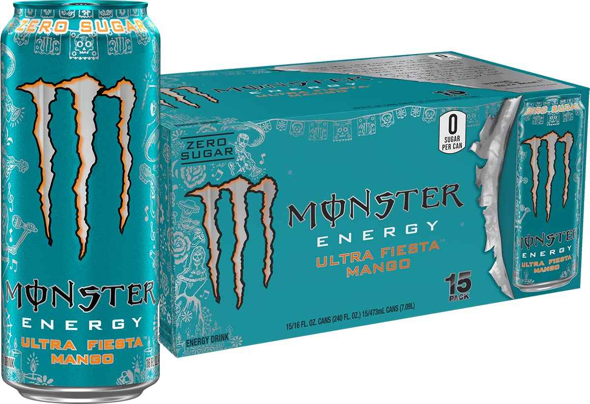 Monster Energy Ultra Variety Pack, PKZSD, Sugar Free Energy Drink, 16 Ounce | Pack of 15