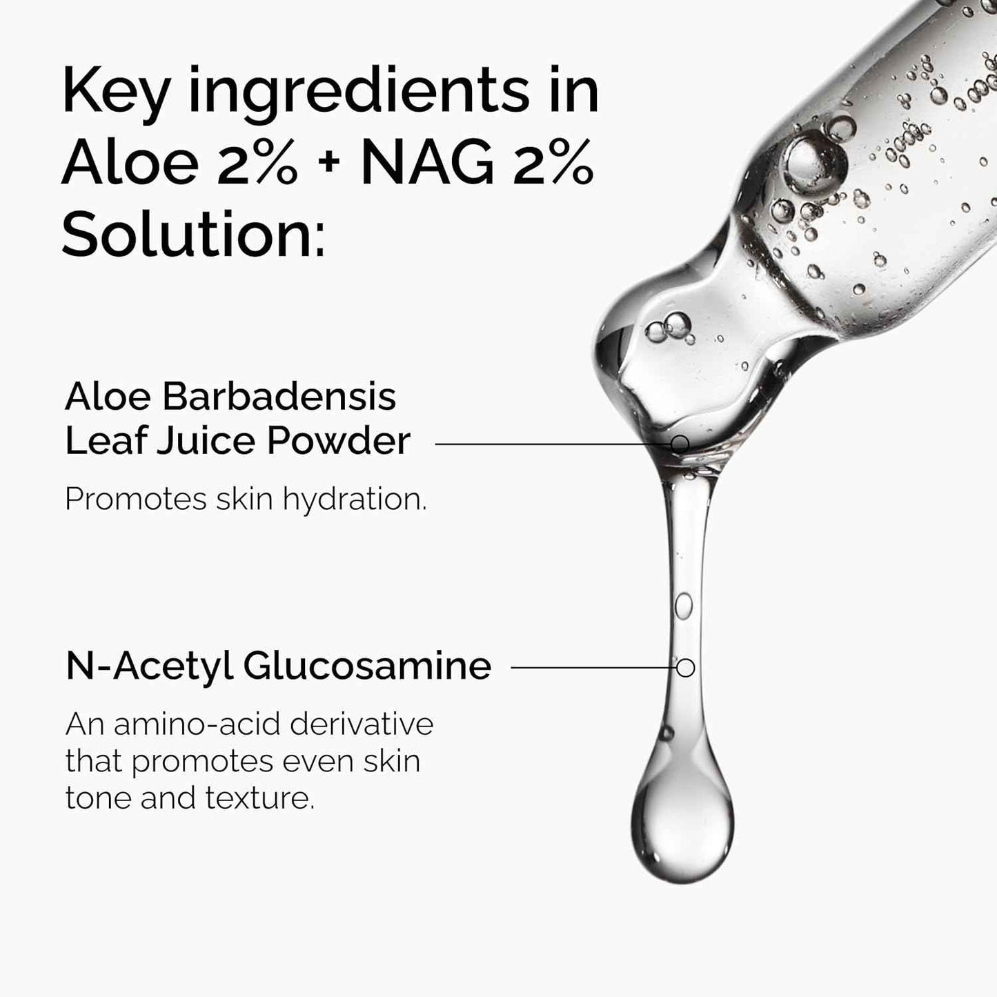 The Ordinary Aloe 2% + NAG 2% Solution, Soothes Skin and Targets Post-Acne Marks, 1 Fl Oz