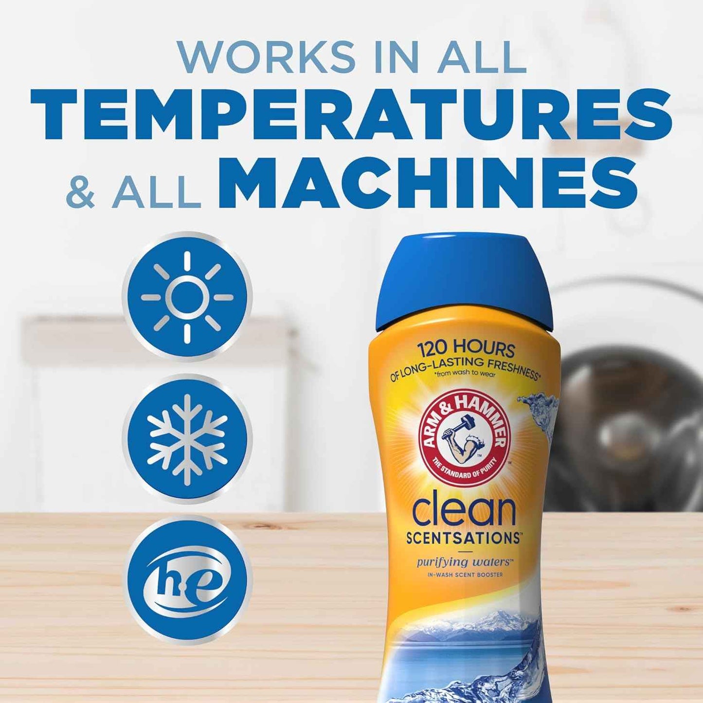 ARM & HAMMER Clean Scentsations In-Wash Scent Booster, Laundry Scent Booster Purifying Waters scent