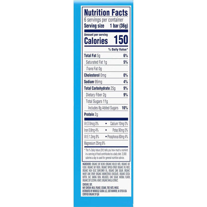 Zbar - Chocolate Chip - Soft-Baked Energy Snack Bars - Non-GMO - 12g Whole Grains - USDA Organic Granola Bars (6 Pack)
