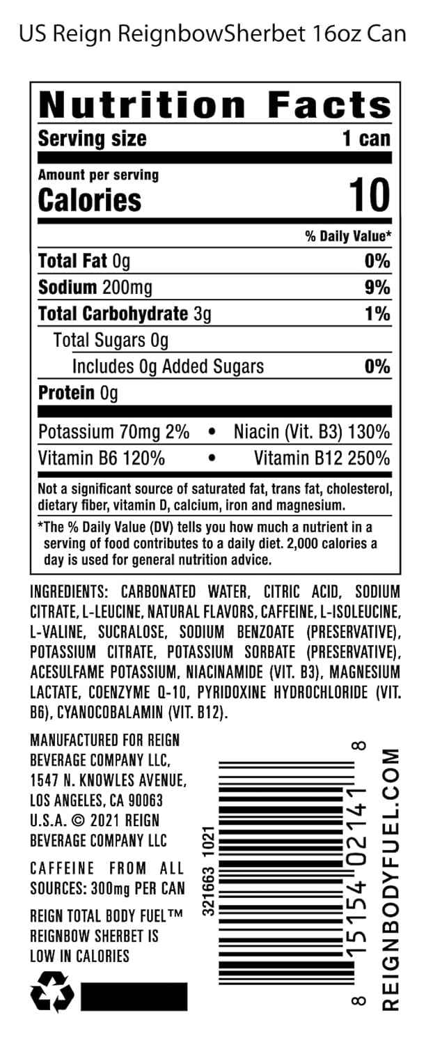 REIGN Total Body Fuel, Fitness & Performance Drink