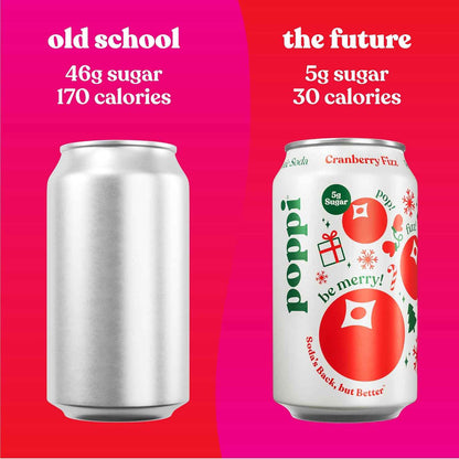 Poppi Sparkling Prebiotic Soda Beverage with Apple Cider Vinegar, Seltzer Water and Fruit Juice