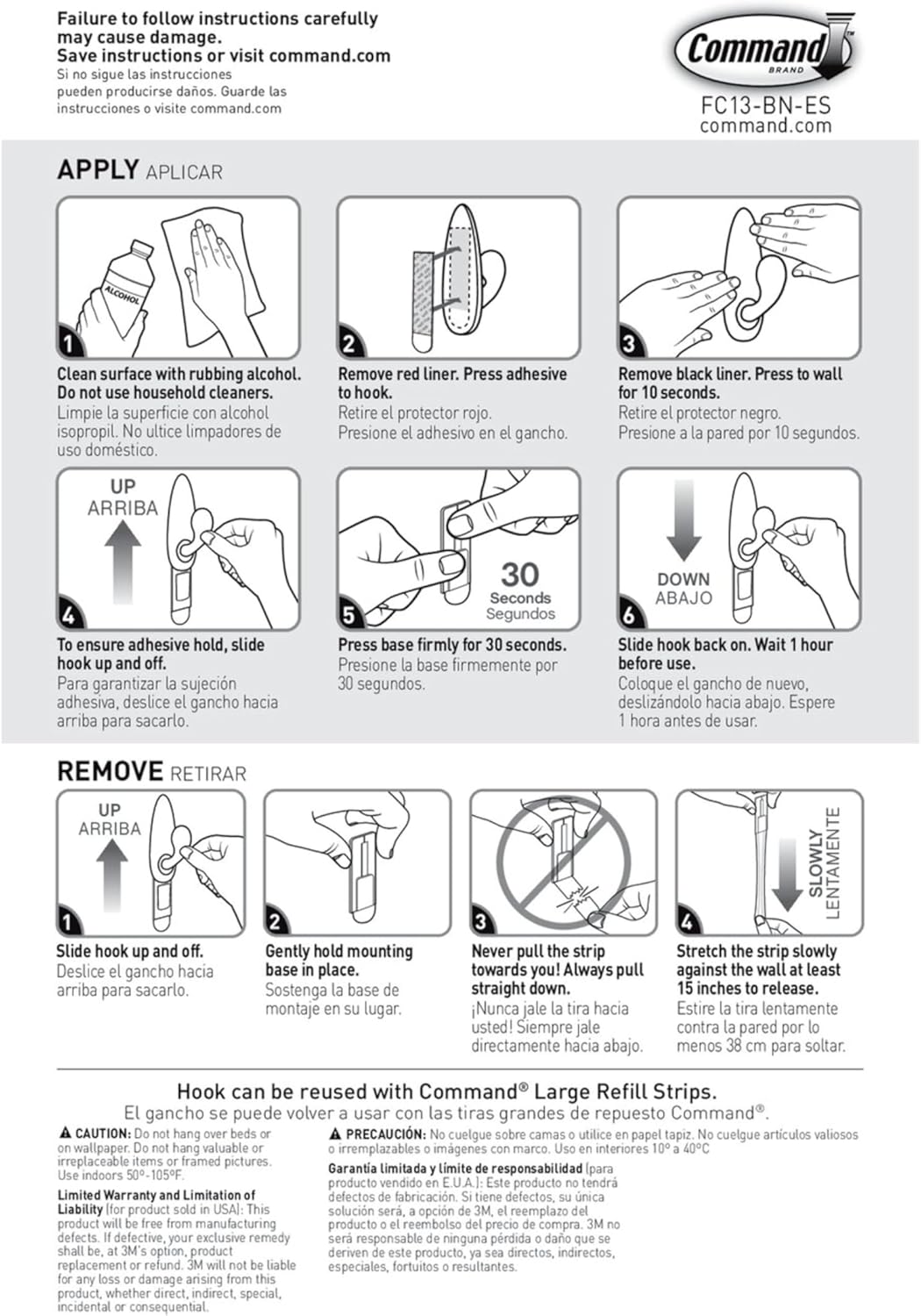 Command_5_lb_Large_Brushed_Nickel_Metal_Hooks,_2_Coat_Hooks_and_4_Strips,_Damage-Free_Hanging_with_Adhesive,_Great_for_Christmas_Decorations