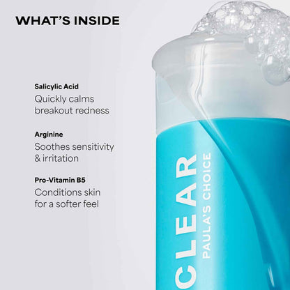 Paula's Choice CLEAR Pore Normalizing Facial Cleanser, Acne Daily Face Wash, Salicylic Acid Face Cleanser for Clogged & Enlarged Pores, Redness, Suitable for Blackhead-Prone Skin Fragrance Free