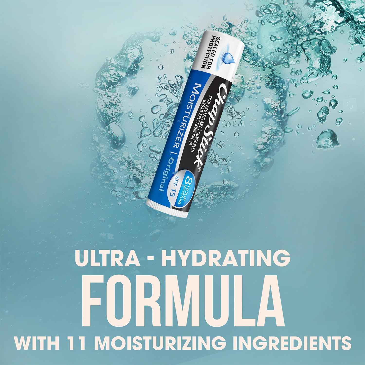 ChapStick Moisturizer 2-in-1 Lipcare SPF 15 – 8-Hour Sunscreen Lip Balm with Aloe Vera and Vitamin E
