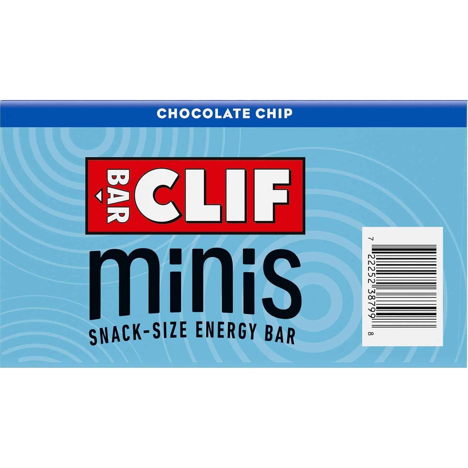 CLIF BAR Minis - Chocolate Chip - Made with Organic Oats - 4g Protein - Non-GMO - Plant Based - Snack-Size Energy Bars - 0.99 oz