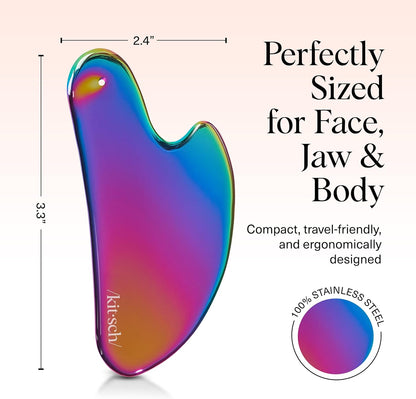 Kitsch_Stainless_Steel_Gua_Sha_Facial_Tools_-_Guasha_Tool_for_Face,_Face_Sculpting_Tool,_Jawline_Shaper,_Double_Chin_Reducer_Gua_Sha_Tools,_Lymphatic_Drainage_Massager,_Facial_Skin_Care,_Iridescent