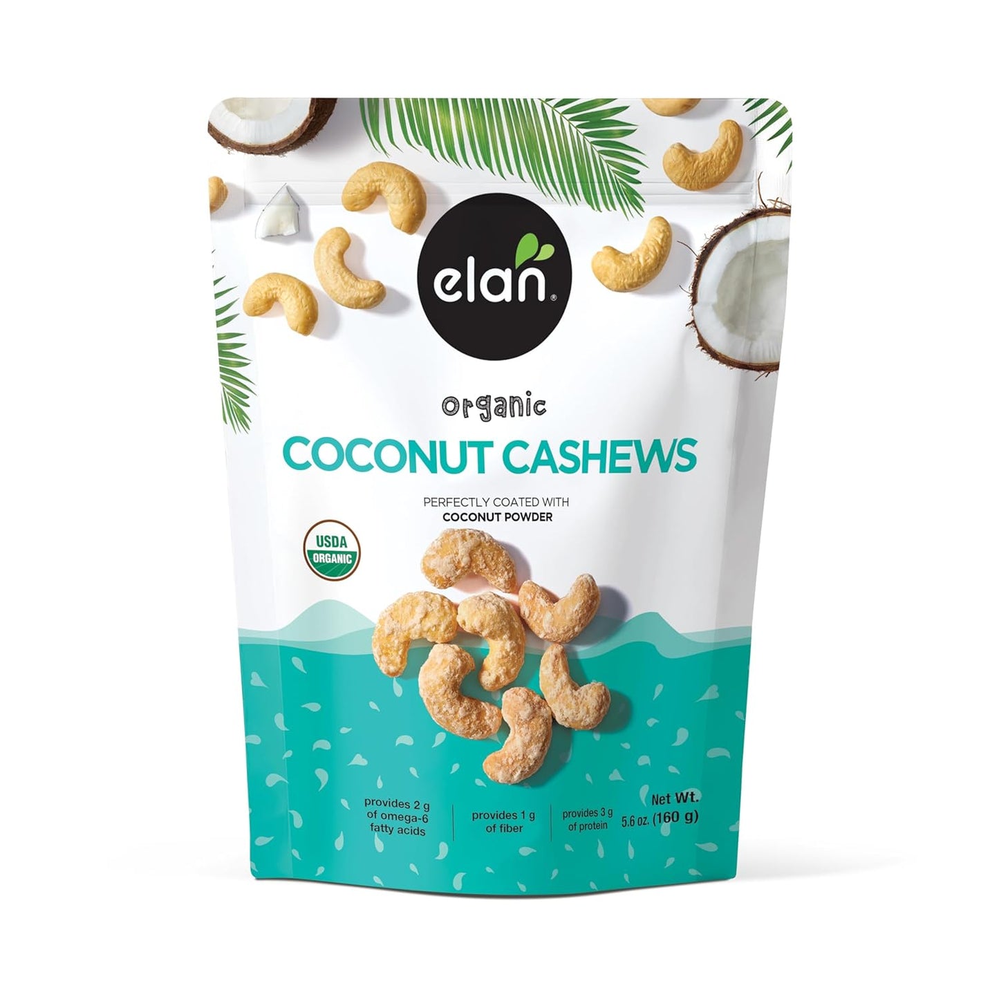 Elan_Organic_Coconut_Cashews,_5.6_oz,_Non-GMO,_Gluten-Free,_Vegan,_Kosher,_Glazed_Nuts_(Roasted_Cashews,_Coconut_Milk_Powder,_Himalayan_Pink_Salt),_Superfood_Infused_Nuts