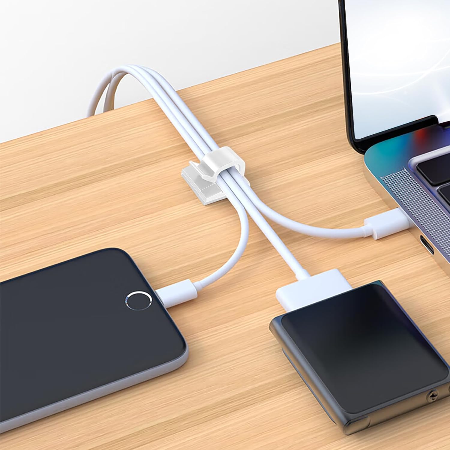100PCS_Cable_Clips,_Adhesive_Wire_Clips_Organizer_Cord_Clips_Management,_Cable_Staples_Outdoor_Strong_for_Wall,_Desk,_Christmas_Lights,_String_Lights,_TV_PC_Ethernet_Cable,_Clear_Small