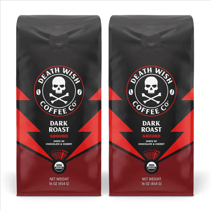 Death Wish Coffee, Organic and Fair Trade Ground Coffee, 16 oz