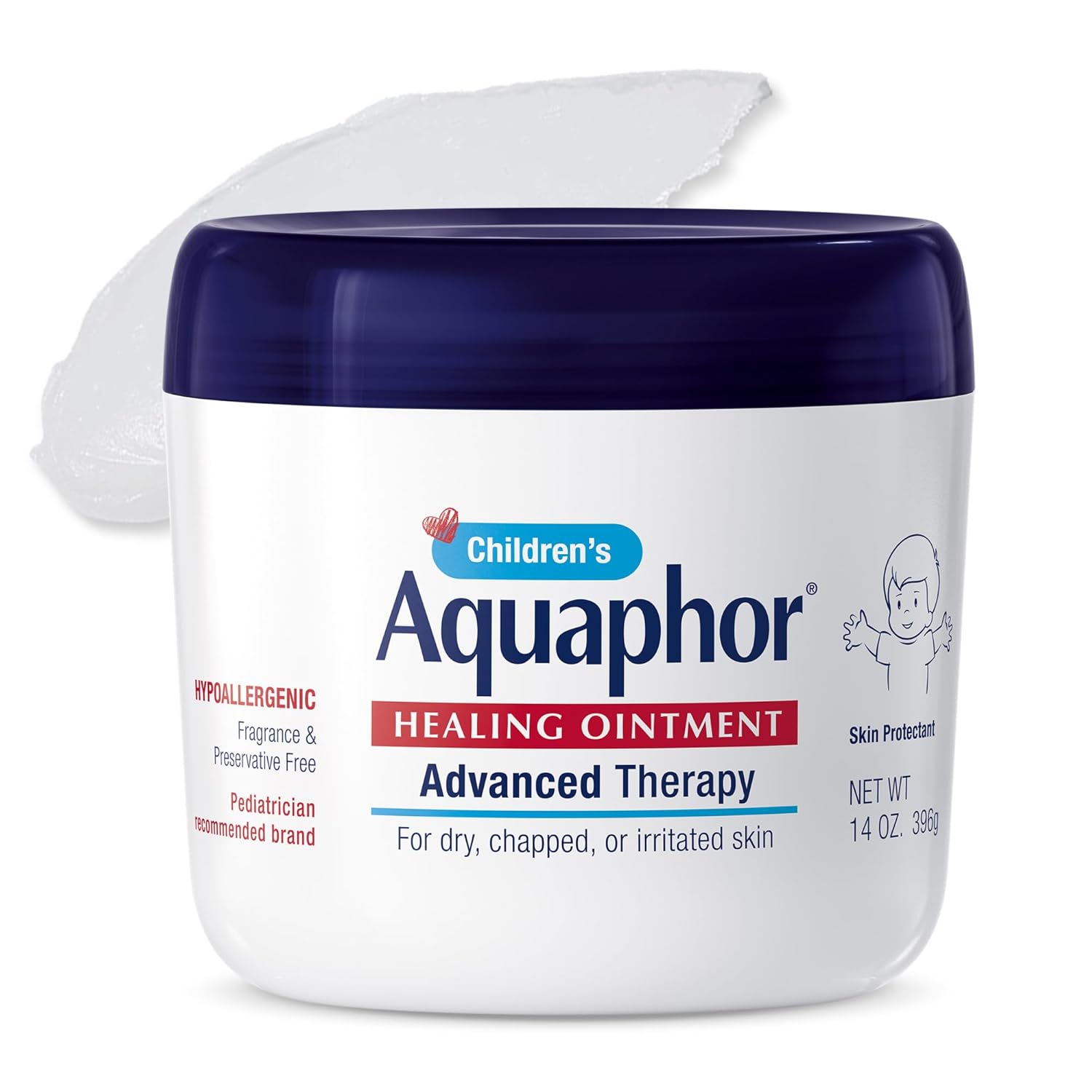 Aquaphor_Children's_Advanced_Therapy_Healing_Ointment,_41%_Petrolatum_Skin_Protectant_Ointment_for_Minor_Wound_Care,_Chapped_or_Cracked_Skin_and_Lips,_14_Oz_Jar