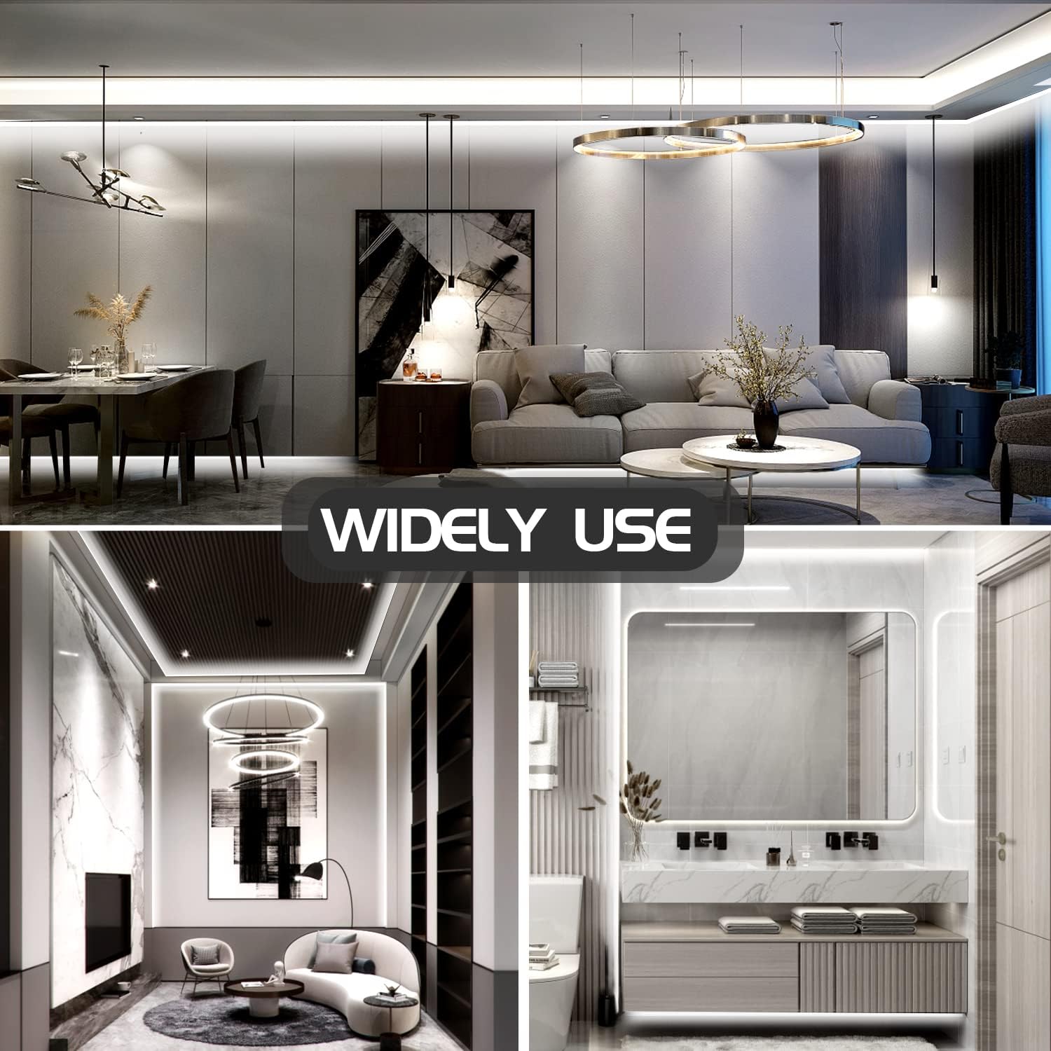 16.4FT/_49.2ft/50ft/65.6FT_Waterproof_LED_Strip_Lights,_IP44_Tape_Light,_15M_12V_Rope_Light_Strong_3M_Adhesive,_for_Home,Kitchen,_Patio,_Balcony,_Party,_Wedding,_Indoor_and_Outdoor_Decor