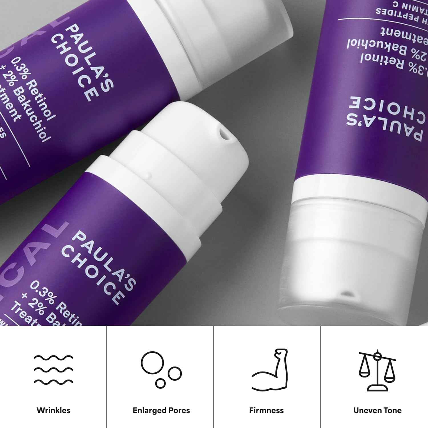Paula's Choice CLINICAL 0.3% Retinol + 2% Bakuchiol Face Serum Treatment, Anti-Aging Serum for Face with Ceramides, Hylauronic Acid, Vitamin C & E, Deep Wrinkles & Fine Lines, Fragrance-Free, 1 oz