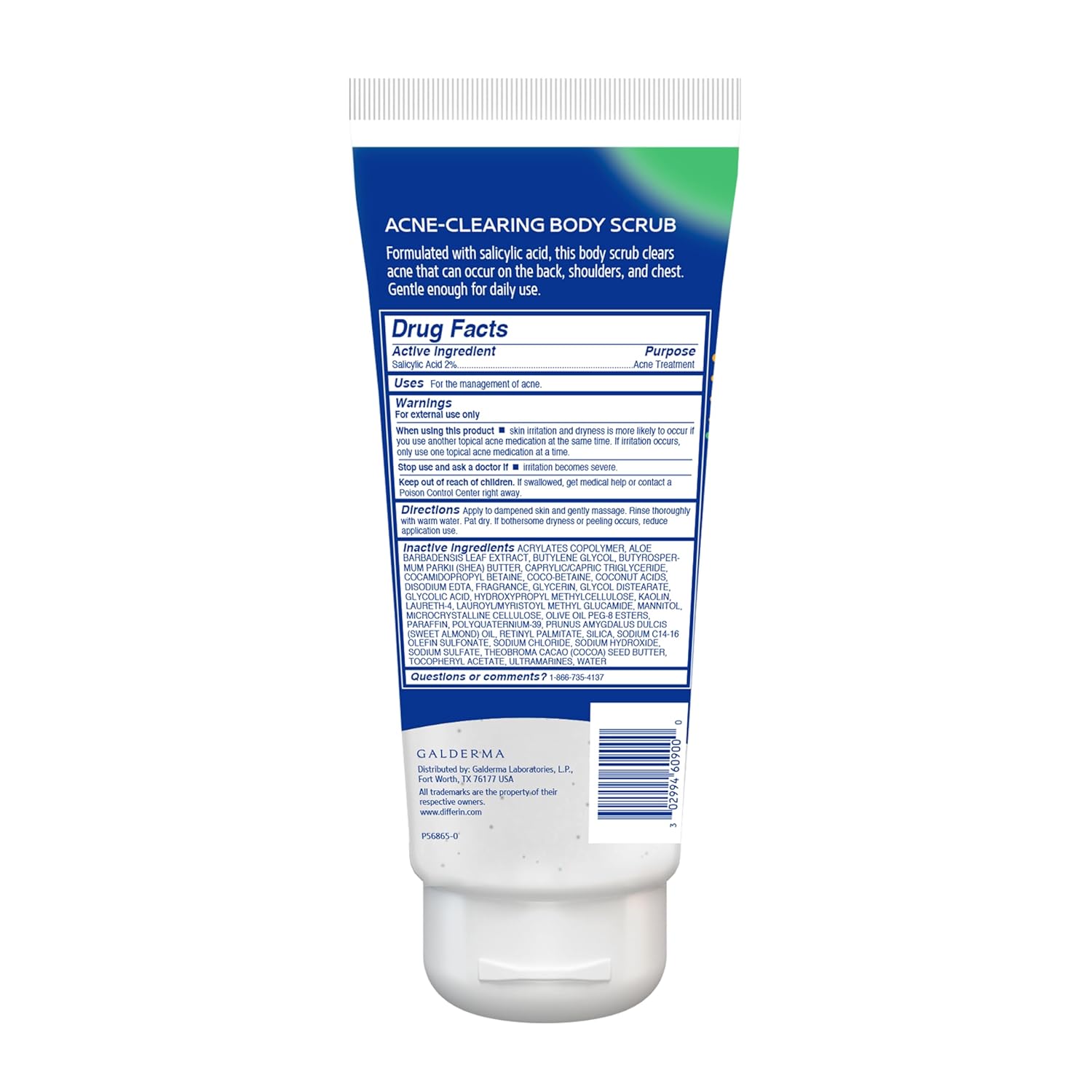 Differin_Body_Scrub_with_Salicylic_Acid_Acne_Clearing_Improves_Tone_and_Texture_Prone_Skin_on_Back_Shoulders_and_Chest,_8_Oz_(Packaging_May_Vary)