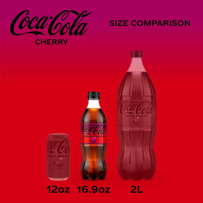 Coca-Cola Zero Sugar Cherry Diet Soda Soft Drink, 16.9 fl oz