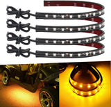 Keiurot 12V Led Light Strip 32CM Waterproof LEDs Light Strips for Cars Motorcycles Golf Cart Interior & Exterior Marine Boat Red/Blue/Green/ICE Blue/White/Pink/Amber  Led Strip Lights 5050 18SMD,Pack of 4